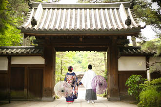 三渓園のロケーション撮影も大人気
