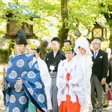 提携神社で花嫁行列